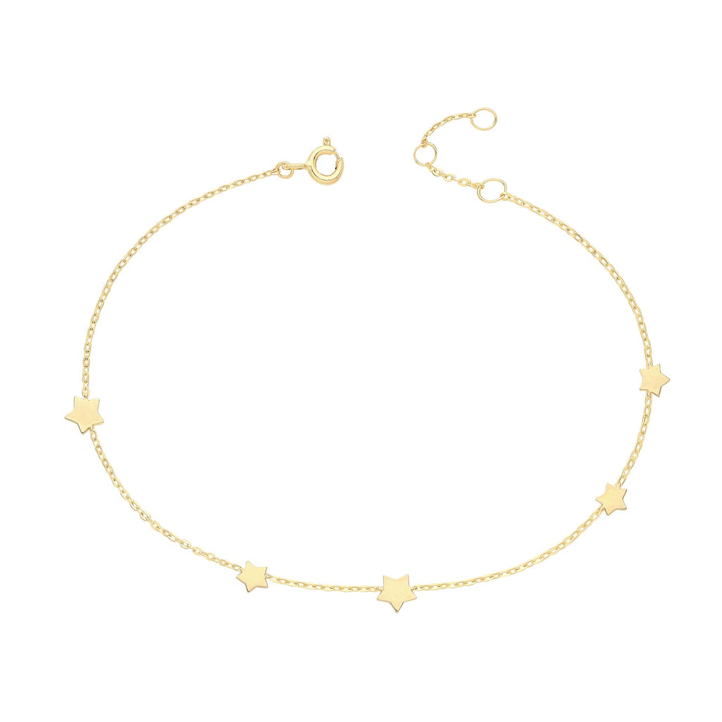 9ct Yellow Gold Star Bracelet - NiaYou Jewellery
