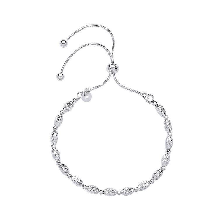 Silver 925 Oval Beads Friendship Bracelet - NiaYou Jewellery