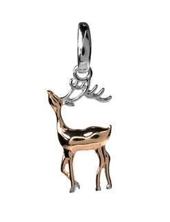 Silver 925 Rose Gold Vermeil Stag Pendant Necklace - NiaYou Jewellery