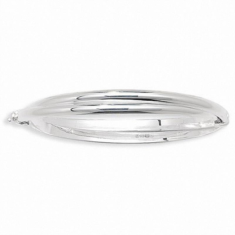 Sterling Silver Double D Shape Bangle - NiaYou Jewellery