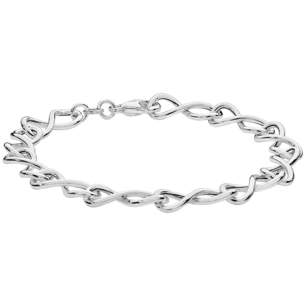 Sterling Silver Infinity Link Ladies Bracelet - NiaYou Jewellery