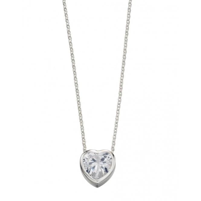 Sterling Silver Sliding Heart Pendant Necklace - NiaYou Jewellery