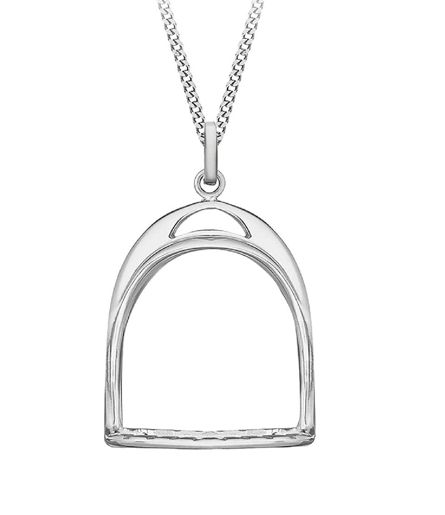 Sterling Silver Stirrup Snaffle Pendant Necklace - NiaYou Jewellery