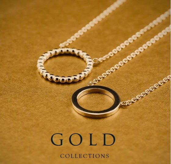 9 ct Yellow Gold Beaded Circle Pendant Necklace - NiaYou Jewellery