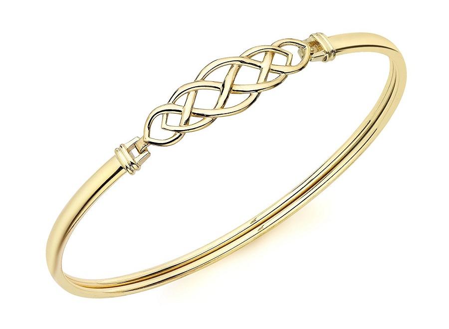 9 ct Yellow Gold Celtic Knot Bangle - NiaYou Jewellery