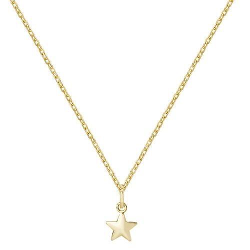 9 Ct Yellow Gold Small Star Pendant Necklace - NiaYou Jewellery