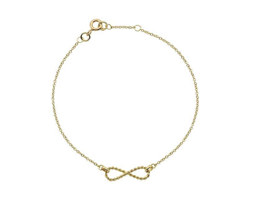 9 ct Yellow Gold Twisted Infinity Bracelet - NiaYou Jewellery