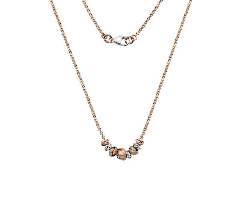 9ct Rose and White Gold Love Knot Necklace - NiaYou Jewellery