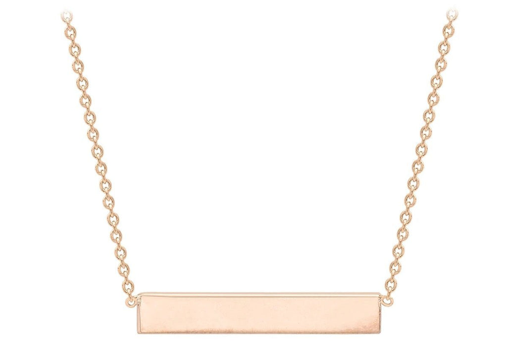 9ct Rose Gold Bar Necklace - NiaYou Jewellery