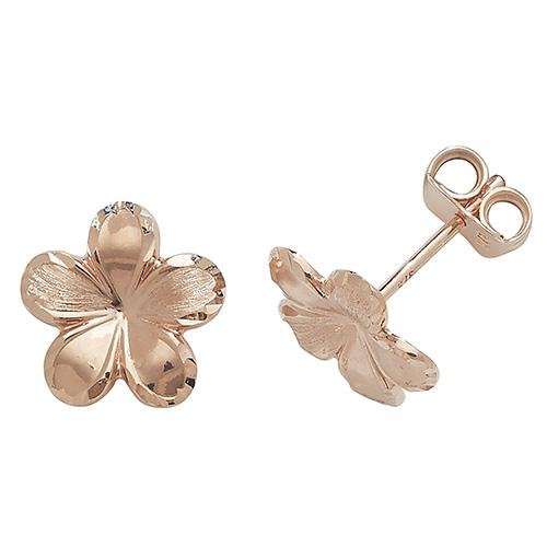 9ct Rose Gold Flower Stud Earrings - NiaYou Jewellery
