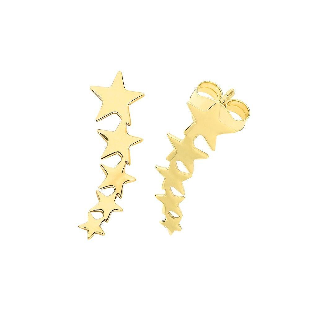 9ct Yellow Gold 5 Star Constellation Stud Earrings - NiaYou Jewellery