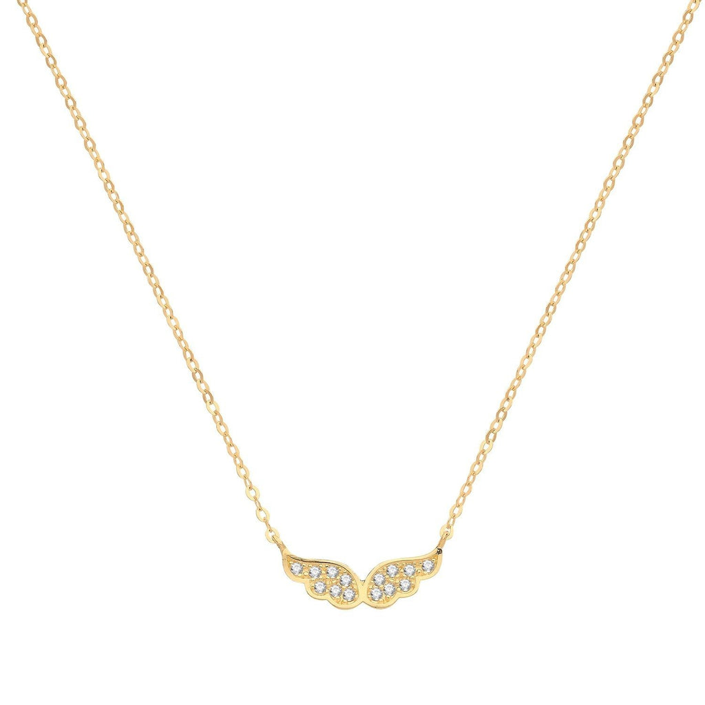 9ct Yellow Gold Angel Wings Necklace - NiaYou Jewellery