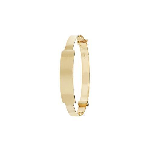 9ct Yellow Gold Baby Bangle with ID Tag - NiaYou Jewellery