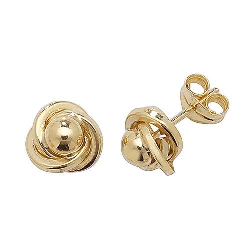 9ct Yellow Gold Ball Knot Stud Earrings - NiaYou Jewellery