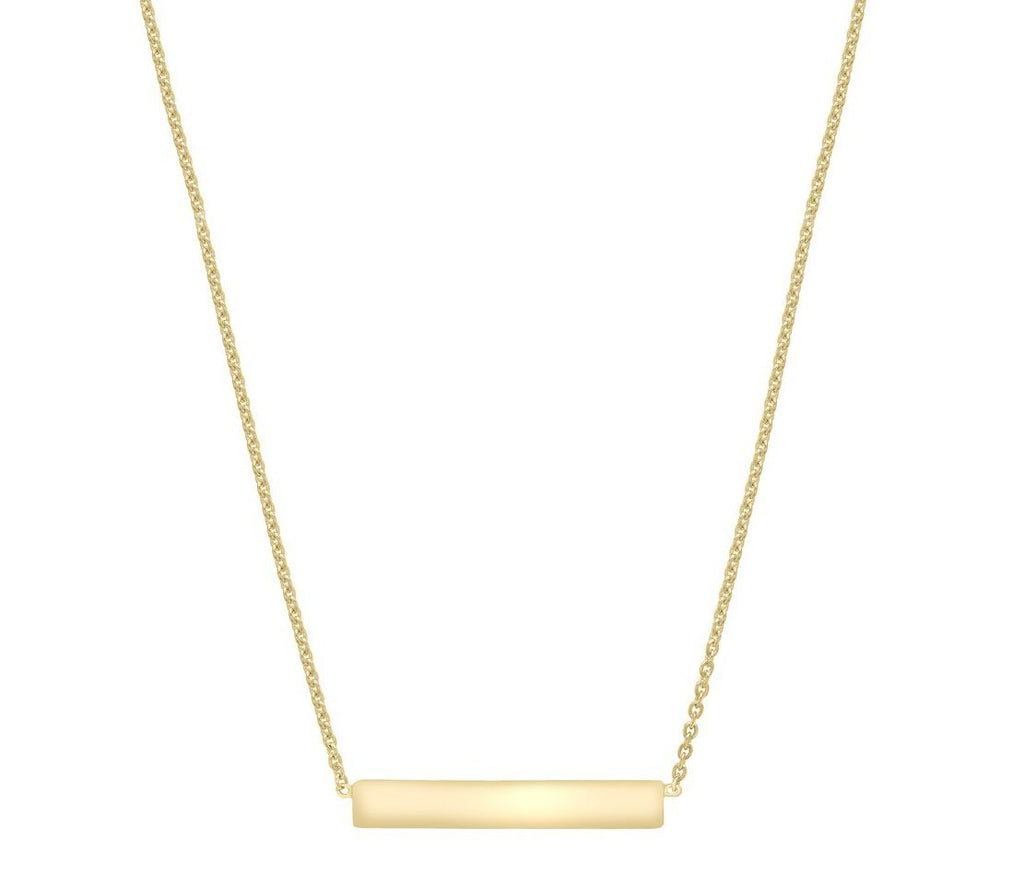 9ct Yellow Gold Bar Necklace - NiaYou Jewellery