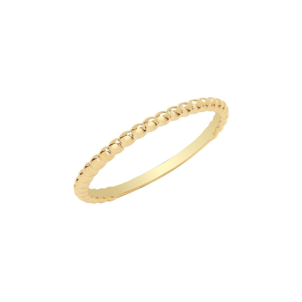 9ct Yellow Gold Bobble Band Ring 1.6 mm - NiaYou Jewellery