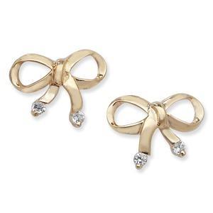 9ct Yellow Gold Bow Stud Earrings - NiaYou Jewellery