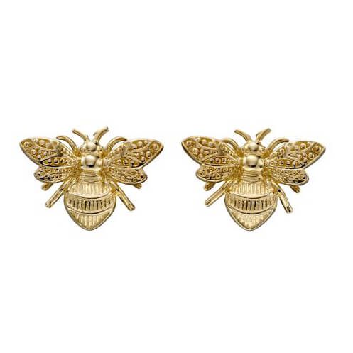 9ct Yellow Gold Bumble Bee Stud Earrings - NiaYou Jewellery