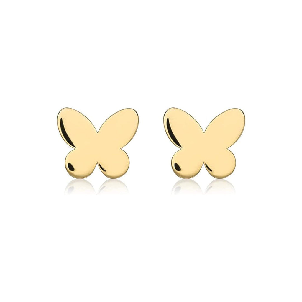 9ct Yellow Gold Butterfly Stud Earrings - NiaYou Jewellery