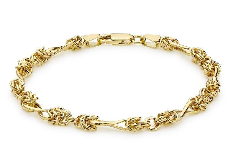 9ct Yellow Gold Byzantine Twist Links Bracelet - NiaYou Jewellery
