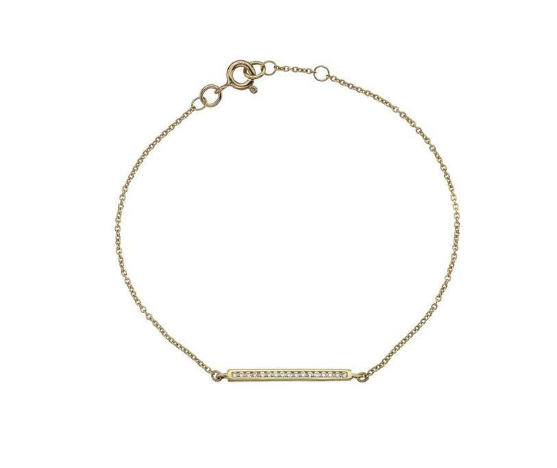 9ct Yellow Gold Cubic Zirconia Bar Bracelet - NiaYou Jewellery