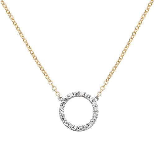 9ct Yellow Gold Cubic Zirconia Circle of Life Necklace - NiaYou Jewellery