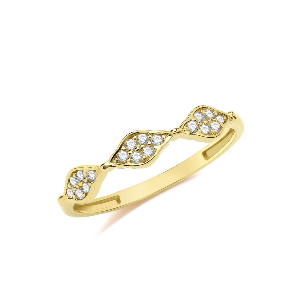 9ct Yellow Gold CZ Marquise Shape Ring - NiaYou Jewellery