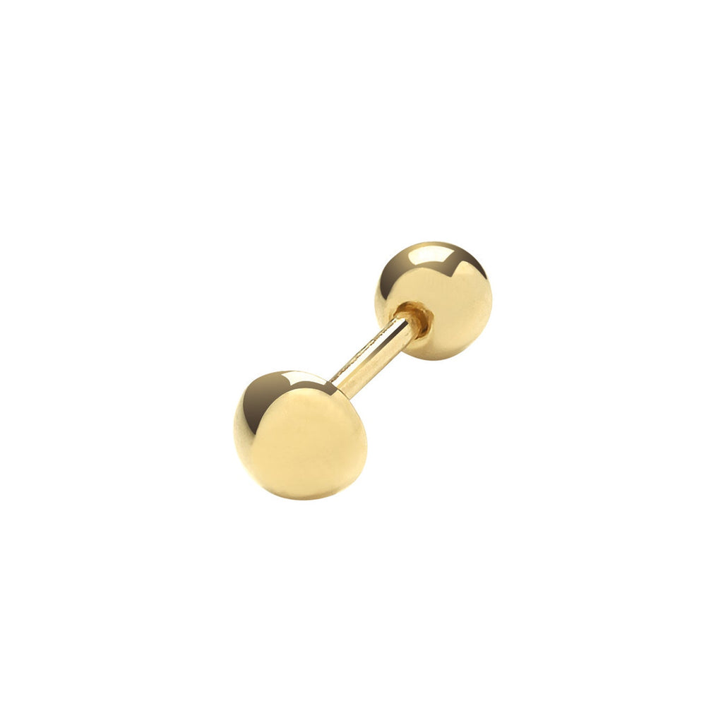 9ct Yellow Gold Dome Cartilage Post Stud Earring - NiaYou Jewellery