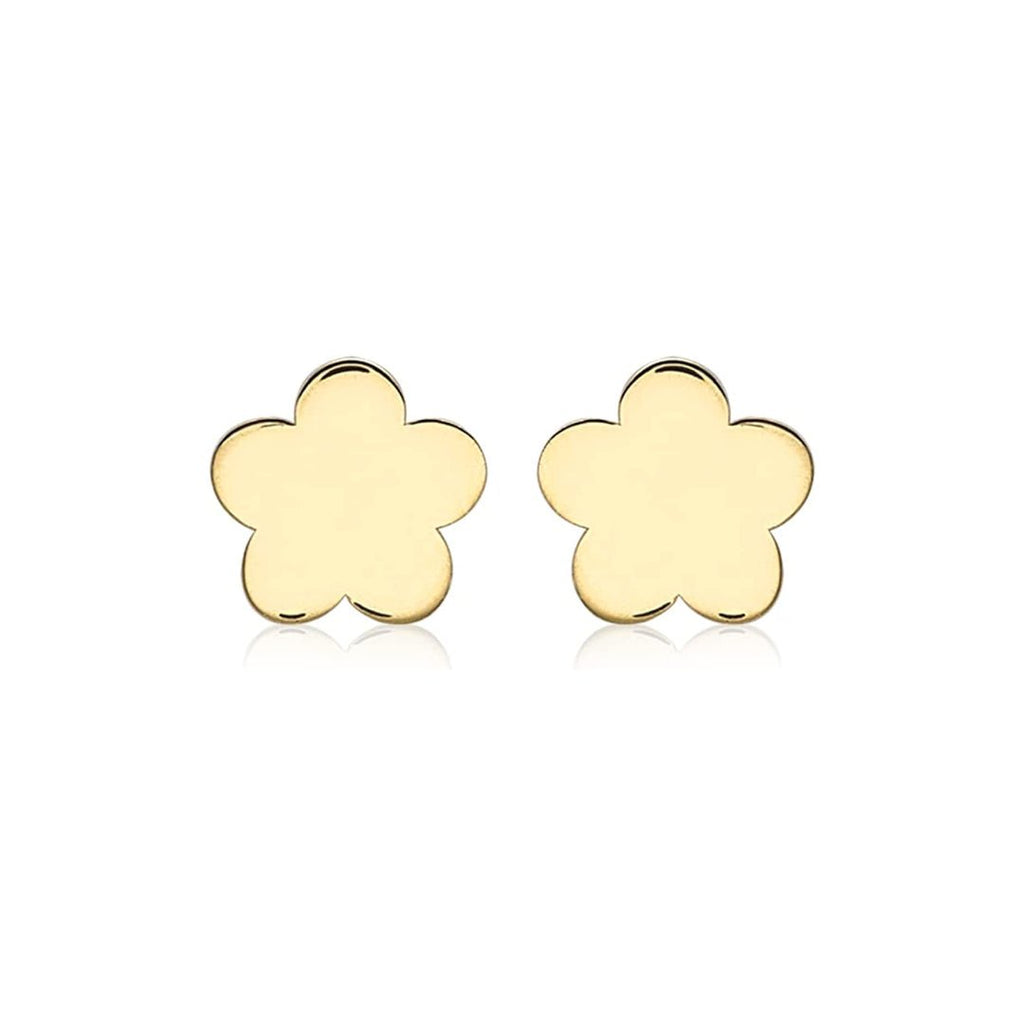 9ct Yellow Gold Flower Stud Earrings - NiaYou Jewellery