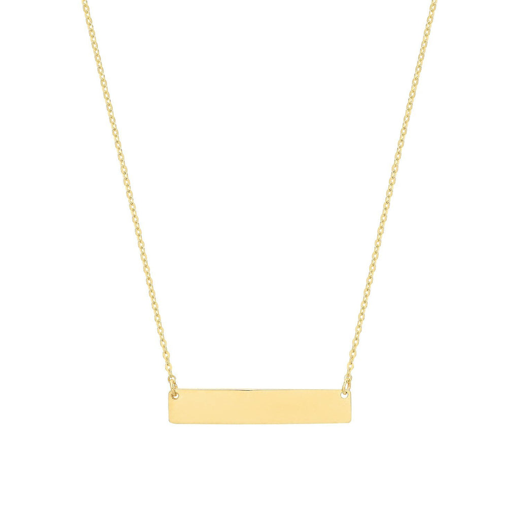 9ct Yellow Gold Horizontal Bar Necklace - NiaYou Jewellery