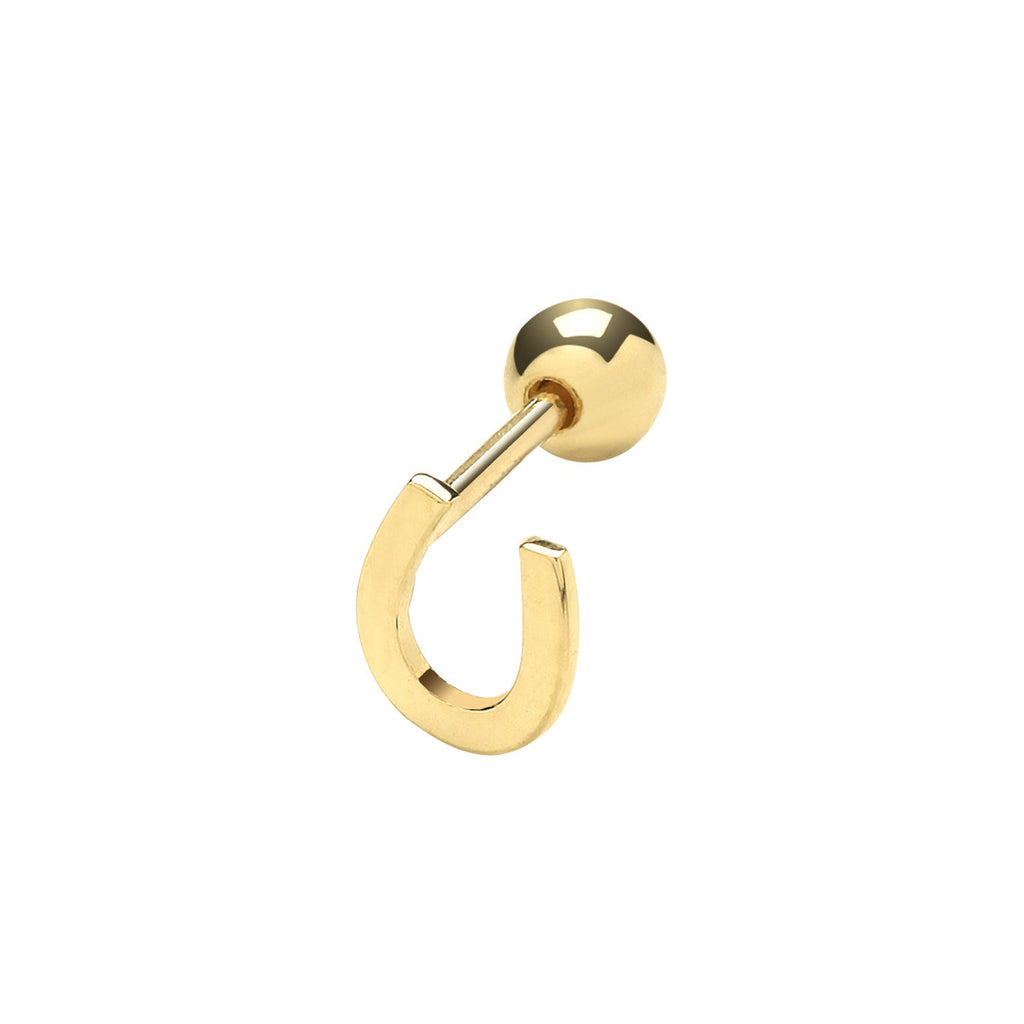 9ct Yellow Gold Horseshoe Cartilage Post Stud Earring - NiaYou Jewellery