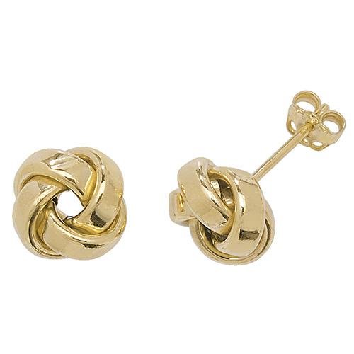 9ct Yellow Gold Interlocking Circle Knot Stud Earrings - NiaYou Jewellery