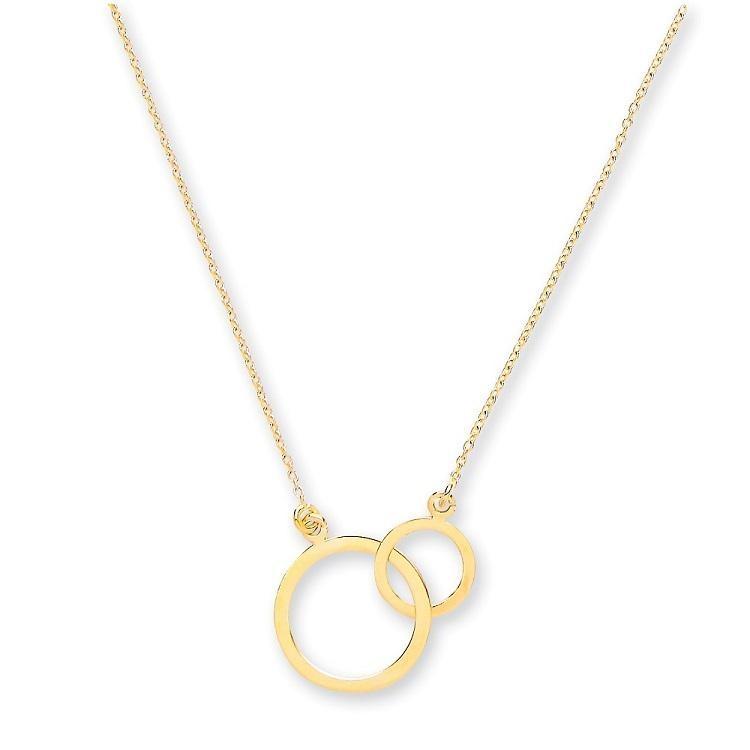 9CT YELLOW GOLD INTERLOCKING CIRCLES NECKLACE - NiaYou Jewellery