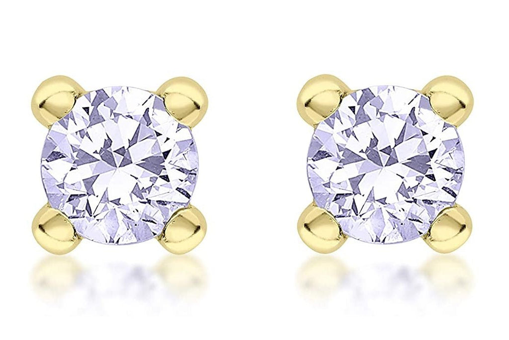 9ct Yellow Gold Lilac CZ June Birthstone Stud Earring - NiaYou Jewellery