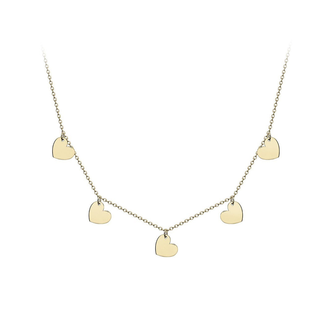 9ct Yellow Gold Multi Heart Necklace - NiaYou Jewellery