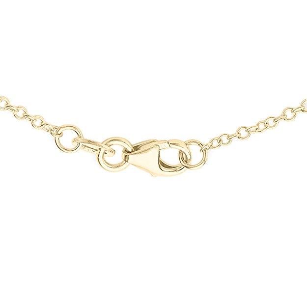 9ct Yellow Gold Necklace Two Interlocking Hearts with Cubic Zirconia - NiaYou Jewellery