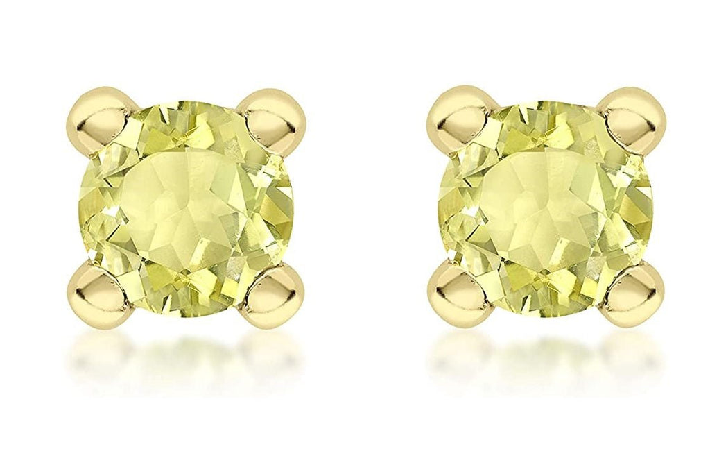 9ct Yellow Gold November Birthstone Stud Earring - NiaYou Jewellery