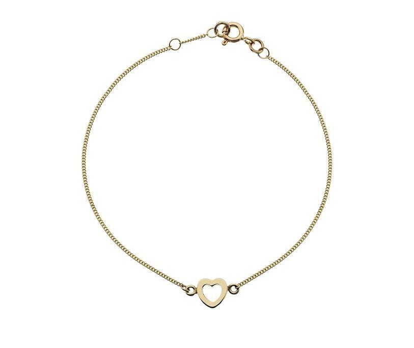 9ct Yellow Gold Open Heart Bracelet - NiaYou Jewellery