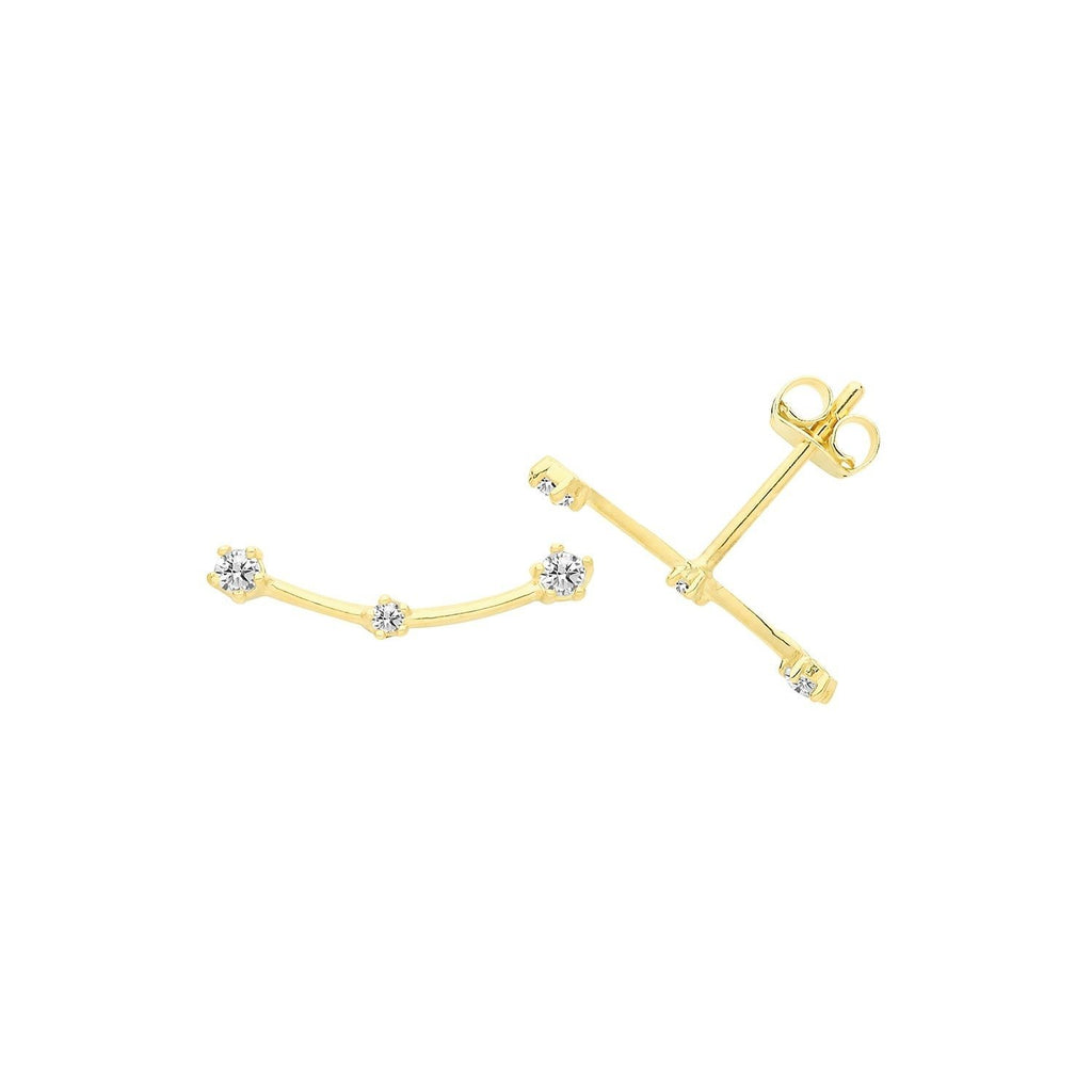 9ct Yellow Gold Orion Constellation Stud Earrings - NiaYou Jewellery