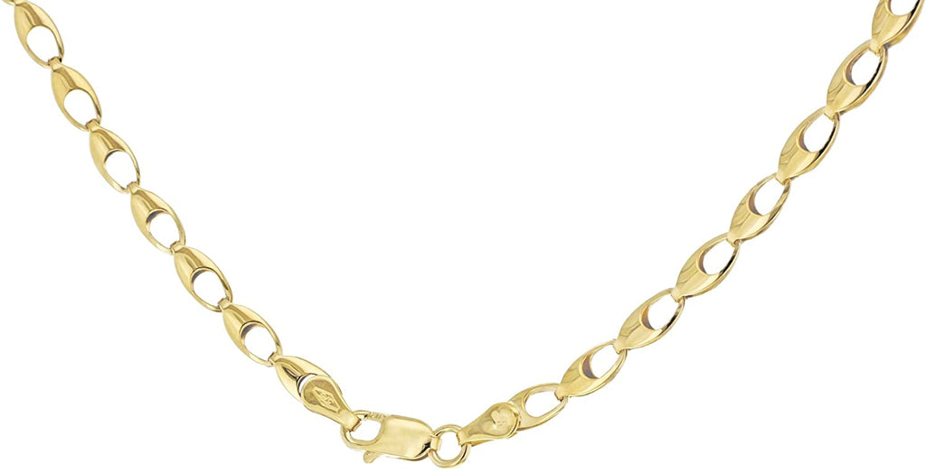 9ct Yellow Gold Oval Link Chain Necklace 46 cm - NiaYou Jewellery