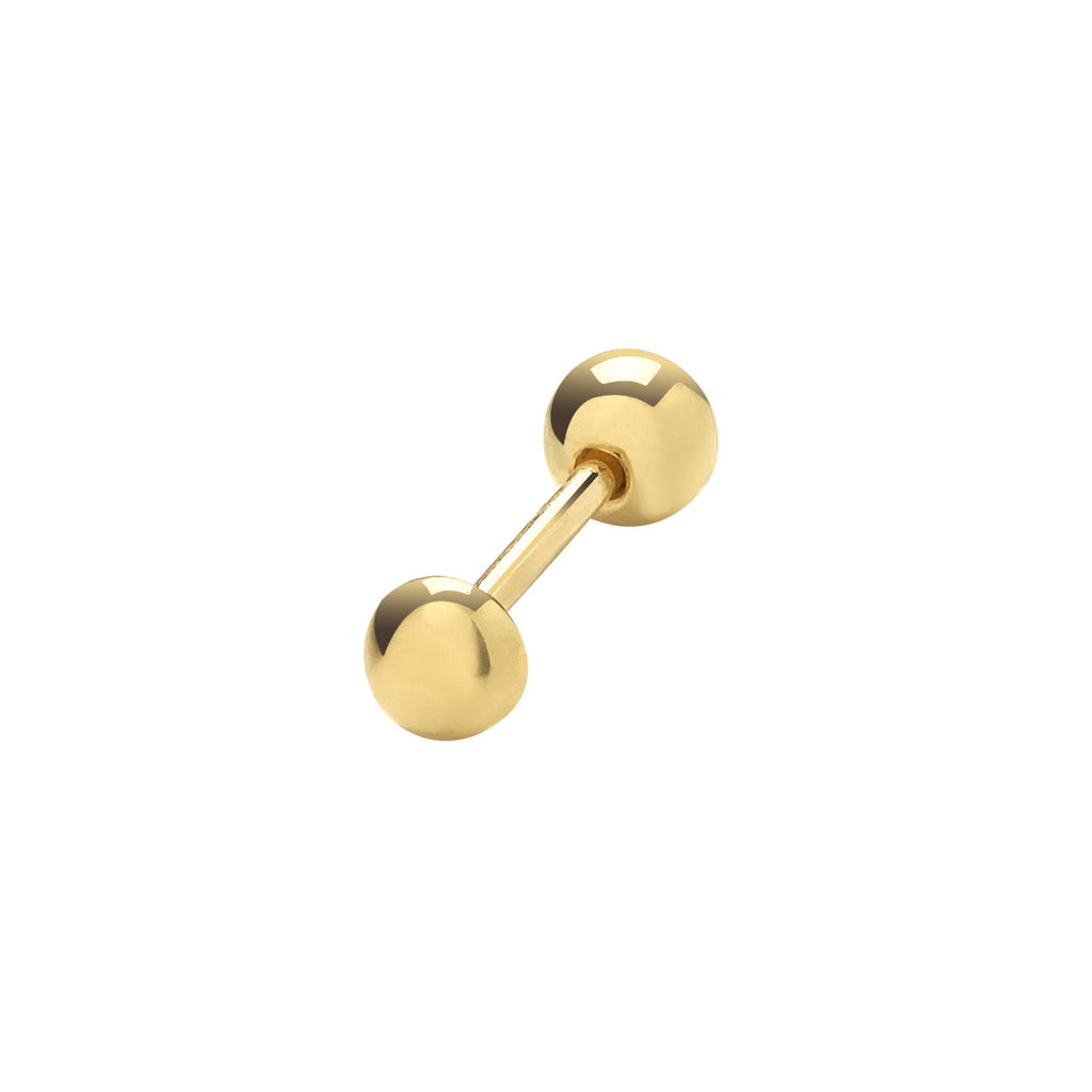 9ct Yellow Gold Small Dome Cartilage Post Stud Earring - NiaYou Jewellery