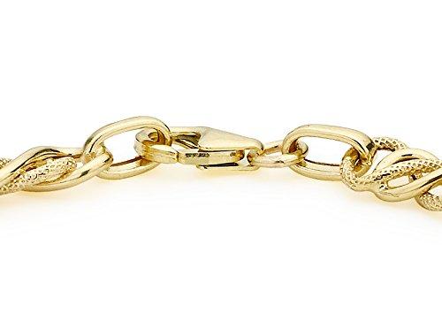 9ct Yellow Gold Textured Celtic Style Bracelet - NiaYou Jewellery
