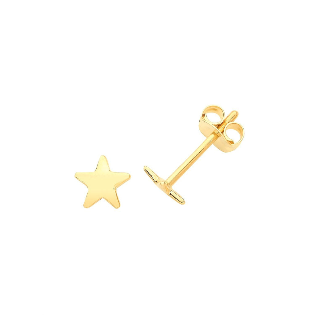 9ct Yellow Gold Tiny Star Stud Earrings - NiaYou Jewellery