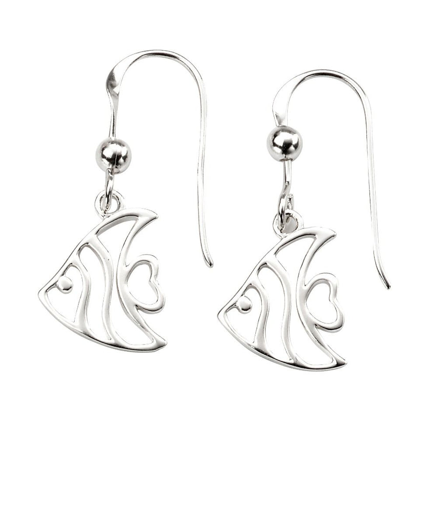 Cut Out Angel Fish Earrings Sterling Silver - NiaYou Jewellery