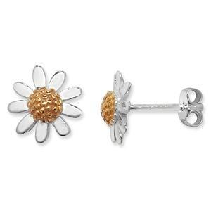 Daisy Gold Plated Silver 925 Stud Earrings - NiaYou Jewellery