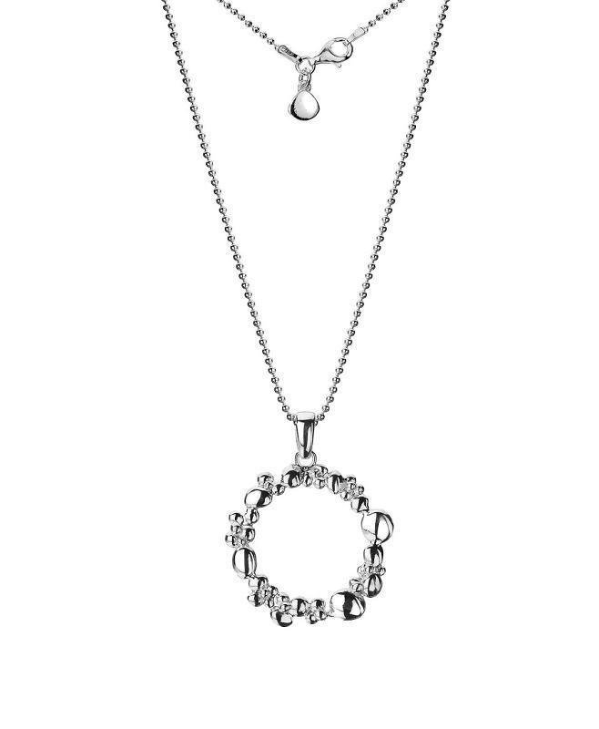 Silver 925 Bubble Circle Pendant Necklace - NiaYou Jewellery