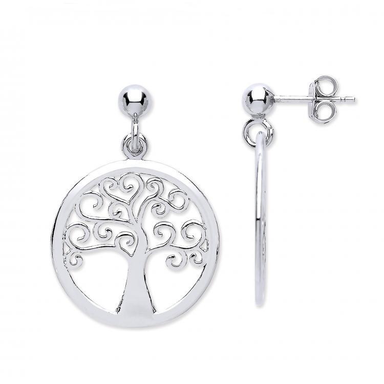 Silver 925 Celtic Tree of Life Drop Earrings - NiaYou Jewellery