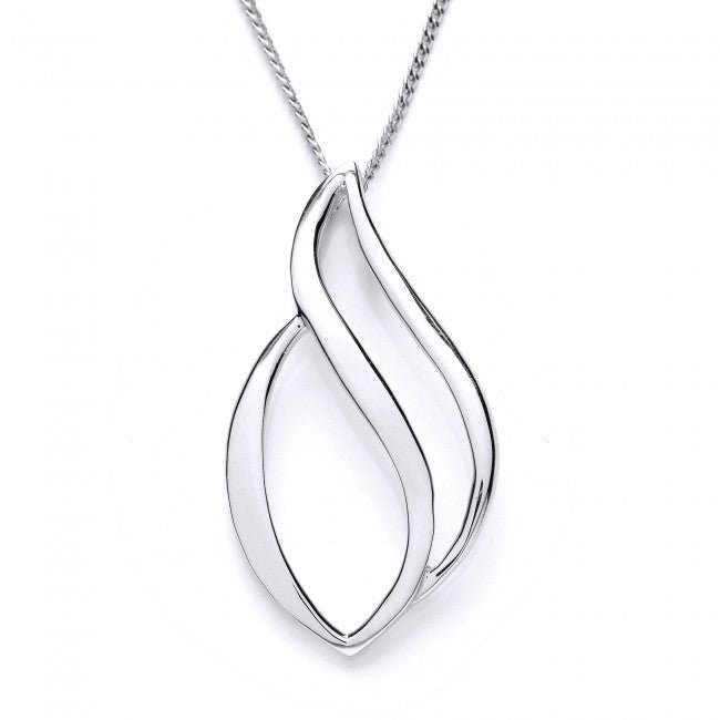 Silver 925 Love Flame Pendant Necklace - NiaYou Jewellery
