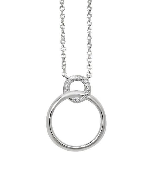 Silver 925 Necklace with Circle Pendant - NiaYou Jewellery