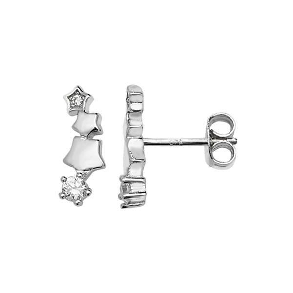 Silver 925 Shooting Star Stud Earrings - NiaYou Jewellery